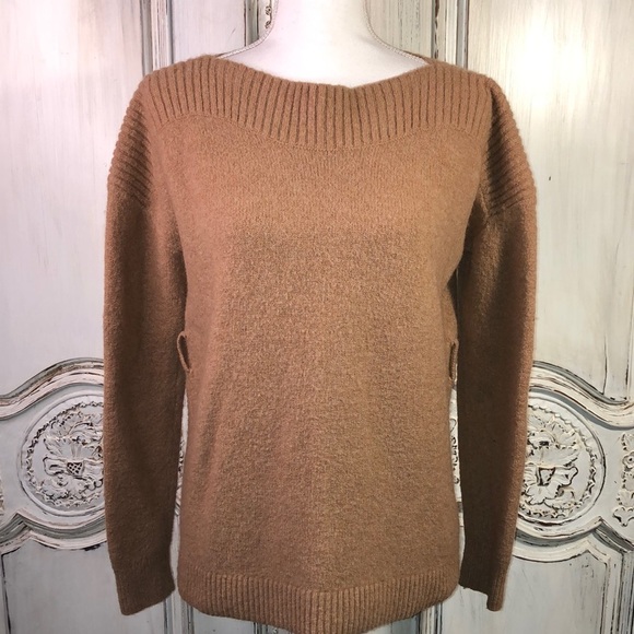 MADEWELL Ballet Neckline Long Sleeve Sweater Dark Academia - Picture 1 of 8
